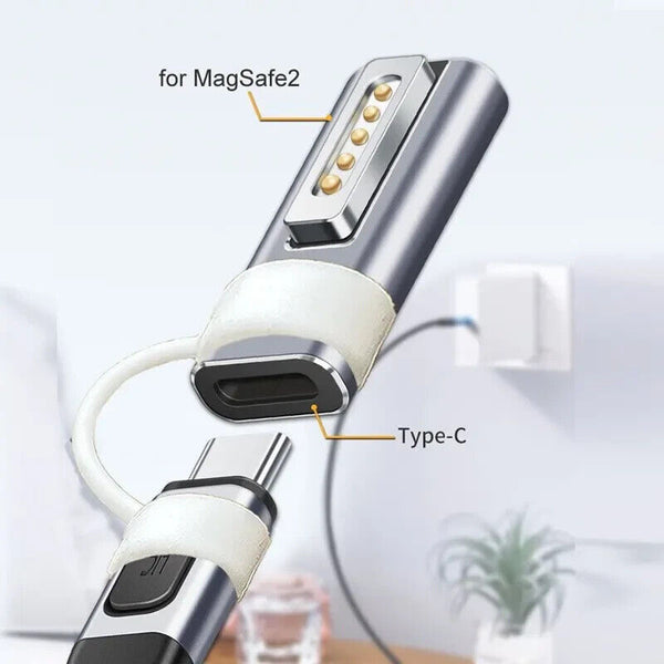 USB-C to Magsafe2 For MacBook Air/Pro Fast Charging Magnet Plug Converter (LED) - Chys Thijarah