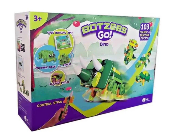 BOTZEES GO! Dinosaur Robots for Kids, Building and Electric Remote Control Toy - Chys Thijarah