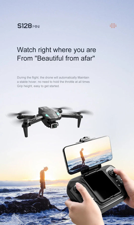 S128 Mini Drone 4K HD Camera Obstacle Avoidance Professional Drone - Chys Thijarah