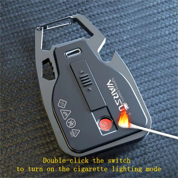 Keychain Flashlight 500 Lumen Rechargeable EDC LED  Outdoor Camping - Chys Thijarah
