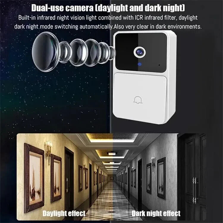 WIFI Video Doorbell Camera Wireless Night Vision Smart Home Security HD DoorBell - Chys Thijarah