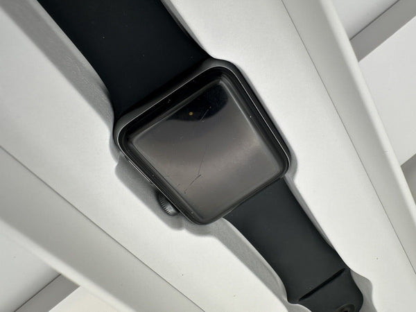Apple Watch Series 3 38mm GPS Space Grey Aluminium Case with Black Sport Band. - Chys Thijarah
