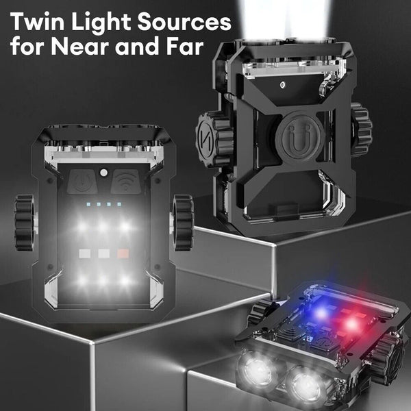 Dual LED Portable Keychain Light Camping COB Flashlight 6 levels of Dimming - Chys Thijarah