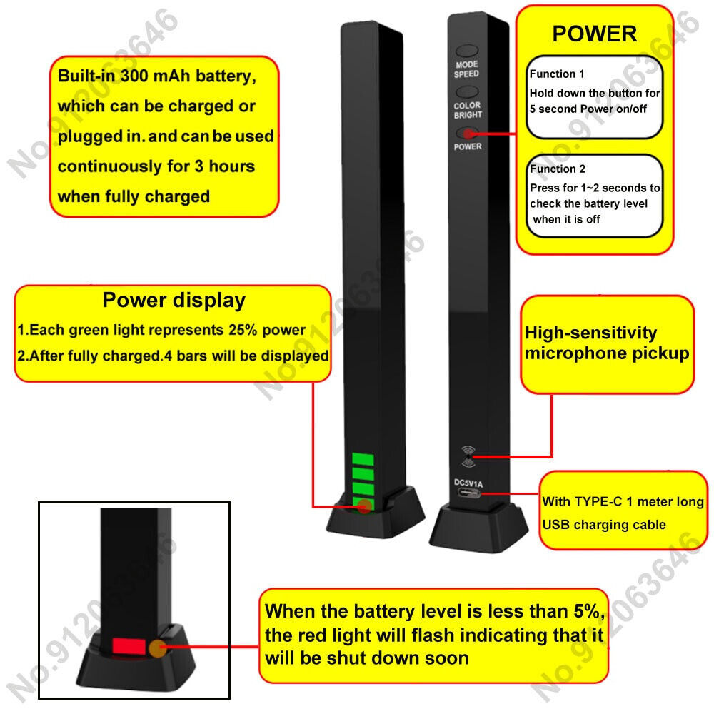 APP Controlled RGB Smart Sound Control Lights LED Pickup Lights Smart  Music - Chys Thijarah