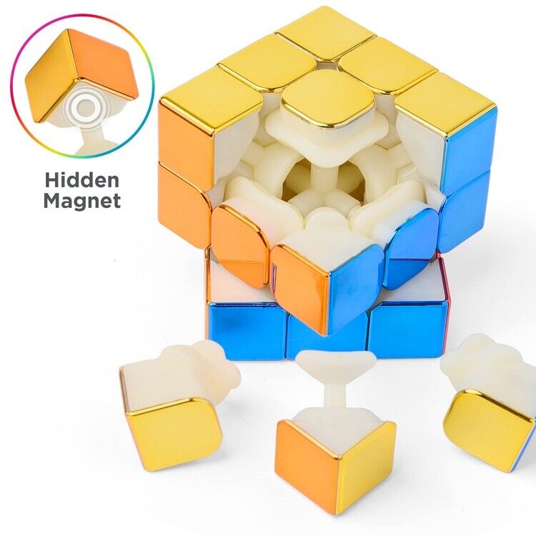 Cyclone Boys Magnetic Magic Cube Plating 3x3x3 Professional Speed Puzzle Toy - Chys Thijarah