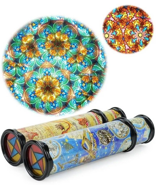 2 Pcs Magic Kaleidoscope.Stretchable Long Old World Kaleidoscope Classic Toys - Chys Thijarah