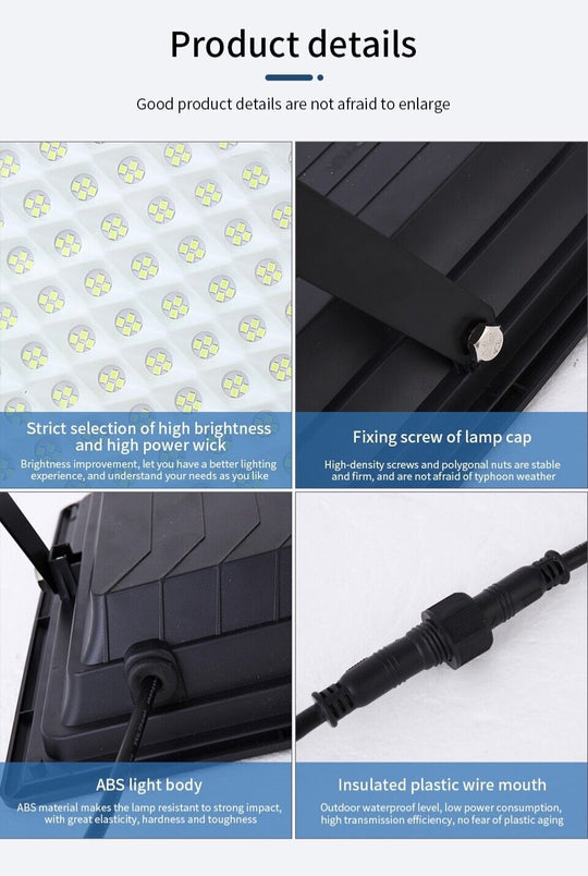 Solar Waterproof IP67 Emergency LED Reflector Garden Wall Security light - Chys Thijarah