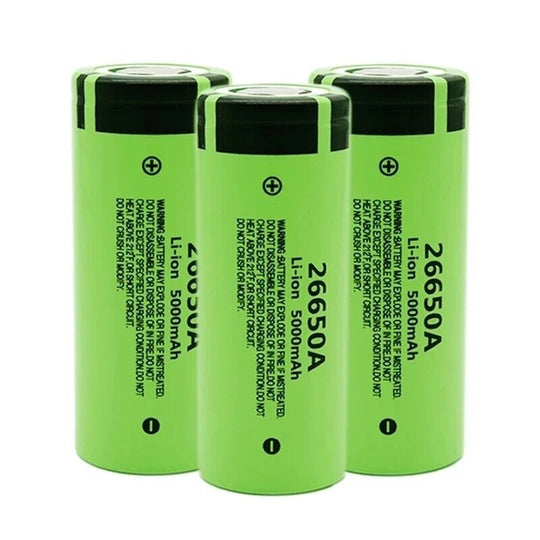 2* Battery For Panasonic 26650A 3.7V 5000mAh High Capacity 26650 battery - Chys Thijarah