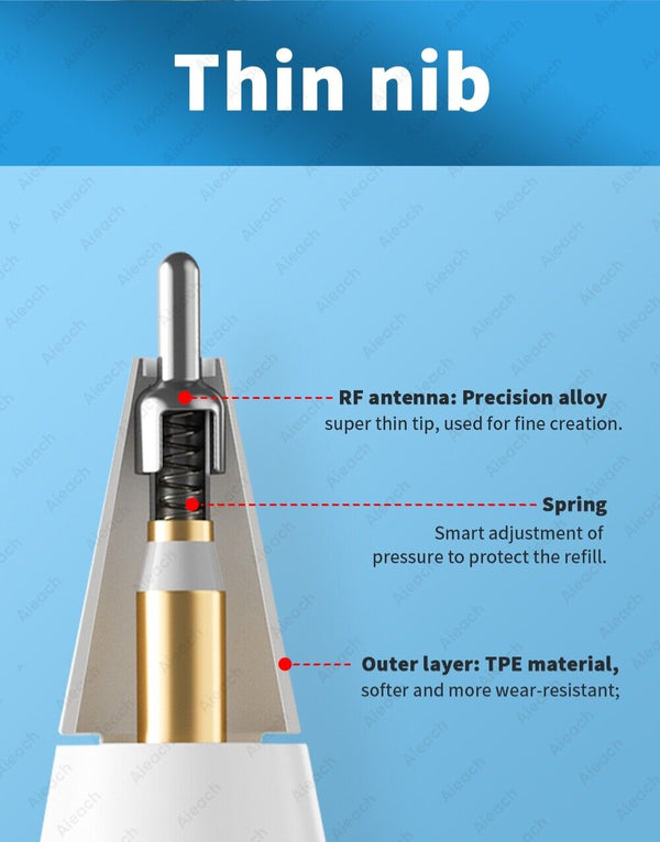 Pencil Tips For Apple Pencil 1st 2nd Generation Double Layer 2B & HB & Thin Tips - Chys Thijarah