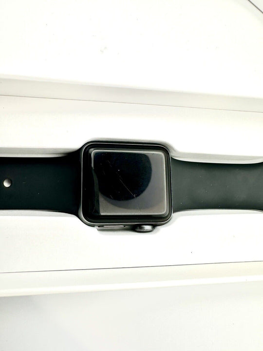 Apple Watch Series 3 38mm GPS Space Grey Aluminium Case with Black Sport Band. - Chys Thijarah