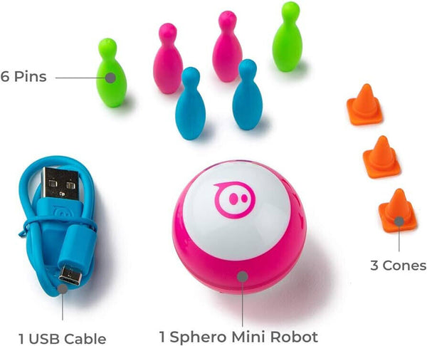 Sphero mini STEM Pink / White - App Enabled Coding Robotic Ball - Chys Thijarah