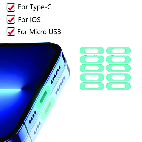 3PCS For IOS Charging Port Universal Luminous Protective Film Stickers - Chys Thijarah