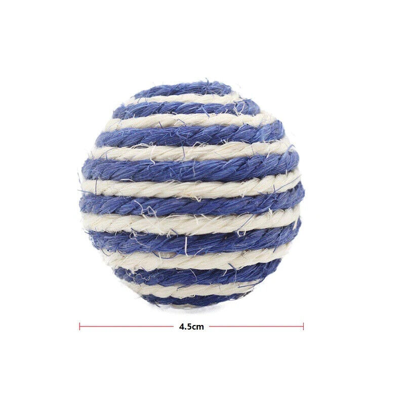 Cat Pet Sisal Rope Woven Ball Chewing Rattle Scratching Toy - Chys Thijarah
