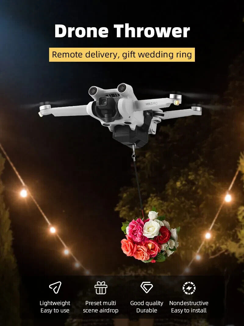 Thrower Airdrop-systeem, compatibel met DJI Mini 4 Pro Thrower Airdrop Drone RC FN/C1, One Button Control Quick Release drone-accessoires Thrower Airdrop-systeem, compatibel met DJI Mini 4 Pro Thrower Airdrop Drone RC FN/C1, One Button Control Quick Release drone-accessoires