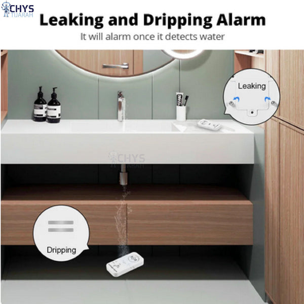 KERUI Wireless Water Sensor 90dB Alarm Water Leak Detector for Kitchen Bathroom - Chys Thijarah