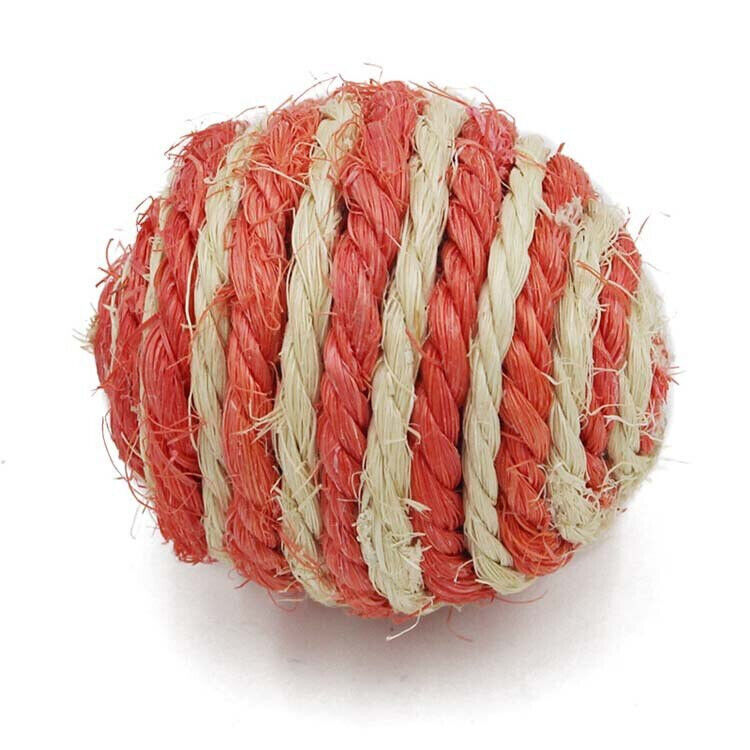 Cat Pet Sisal Rope Woven Ball Chewing Rattle Scratching Toy - Chys Thijarah
