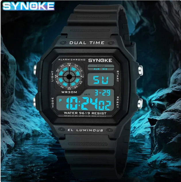 SYNOKE Digital Watches Men Sports Luminous Multifunction Waterproof Watch - Chys Thijarah